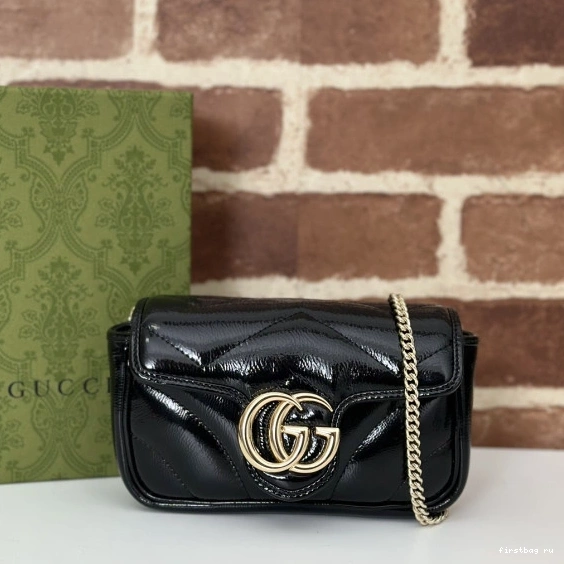First bag ru Gucci bag-16.5*10*5cm belt Marmont GG 0812